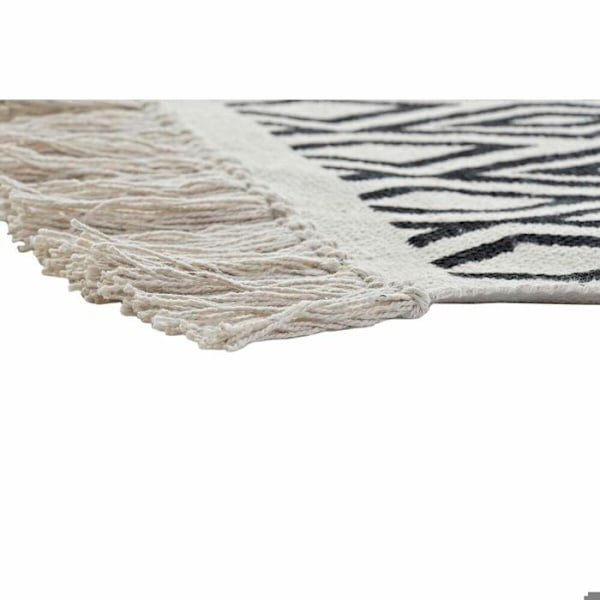 Diamantmatta i polyester i bomull DKD Home Decor vit svart