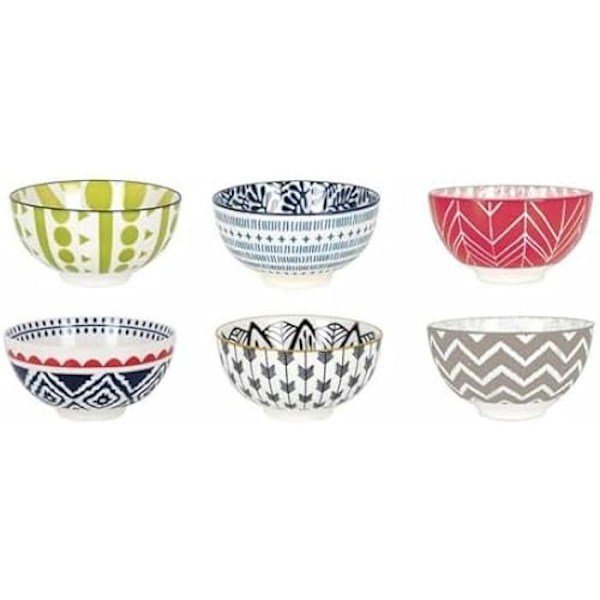 Skål - LA MEDITERRÁNEA - Hanae - Ø 11 cm - Flerfarvet - Porcelæn/Keramik/Stentøj Flerfärgad