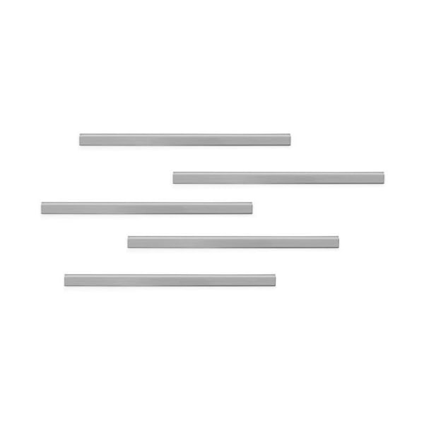 Hållbar Dokumentdisplaystång med Klämma Adhésive DURAFIX RAIL 210x17mm 5-pack Färg Silver - 470723