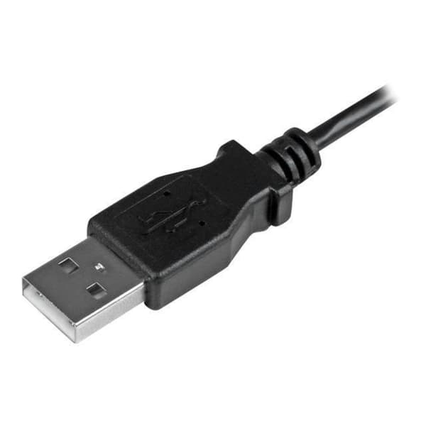 50 cm venstrevinklet USB til Micro USB-kabel - STARTECH - Sort - Afskærmet