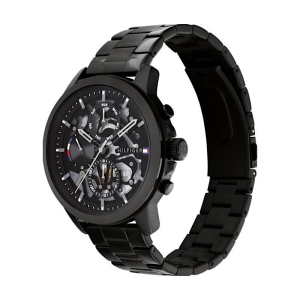 TOMMY HILFIGER Herreur i sort stål - 240211 Svart