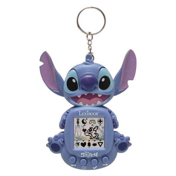 LEXIBOOK Min virtuelle makker Stitch, Min Bedste-e, Bærbar spillekonsol til børn, Farvet skærm, Disney, JLMB10D, Fra 5 år Blå
