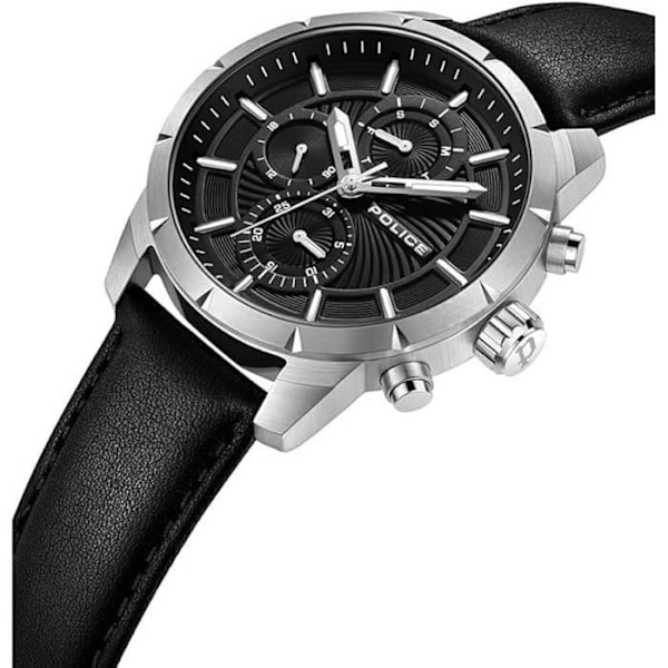 Ur - POLICE - Neist PEWJF2227101 - Mand - Quartz - Sort Læder Svart