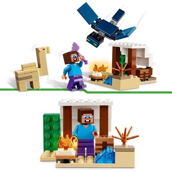 LEGO® 21251 Minecraft Steves ørkenekspedition, videospillegetøj, biom med hus og minifigurer Flerfärgad