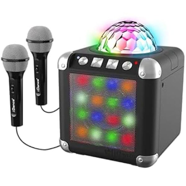 Karaoke Cefa Toys -vahvistimella - Pallolevy - 2 mikrofonia - Valotehosteet - Langaton kaiutin