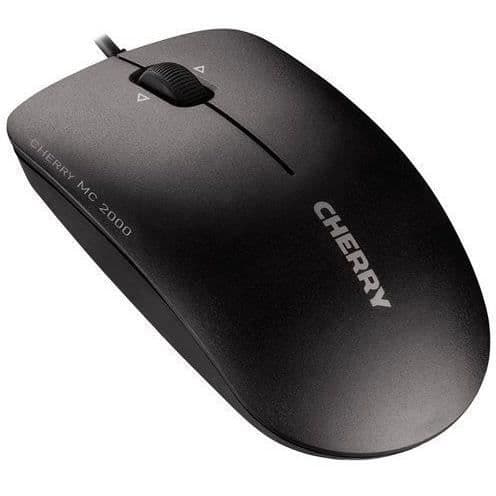 Infrarød mus - CHERRY MC 2000 - Med multidirektionel rullehjul - Sort Sort