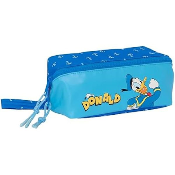 Penalhus - SAFTA - Anders - Stor kapacitet - Holdbar polyester - Unikt design Blå