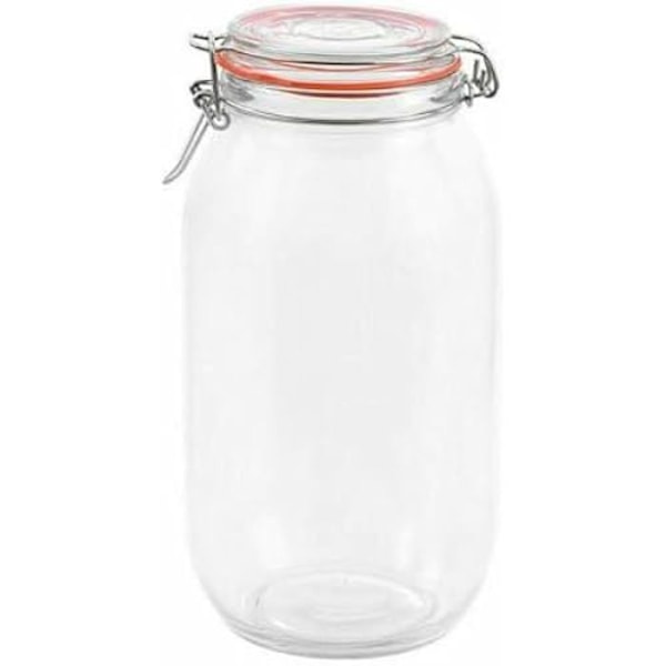 Lufttät glasburk - LA MEDITERRÁNEA - 2 L - Flerfärgad - Mått 39x28x26 cm - 6 enheter Flerfärgad