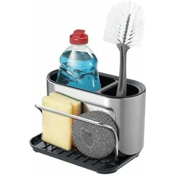 Svampeholder - DKD Home Decor - Standard - Sort og Sølv - ABS - 18 x 12,3 x 12 cm svart och silver