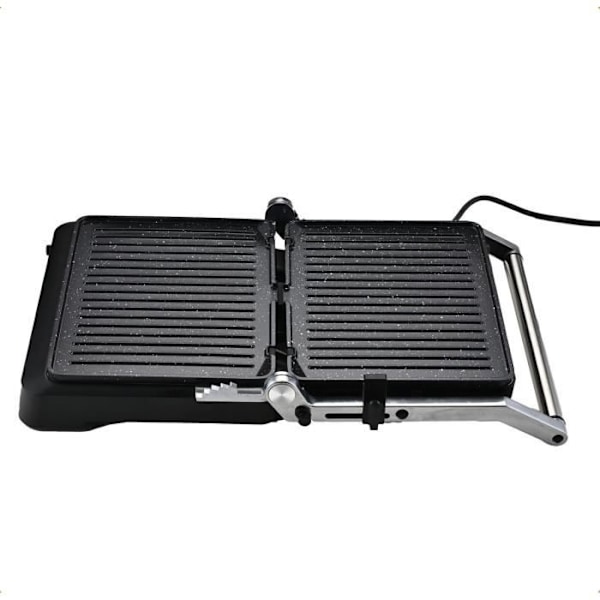 Grill LITEN BALANS - Yta För Kök 29x23cm - Öppning 180°C - Upp till 230°C - Justerbar elektronisk termostat - 2000W Svart och aluminium