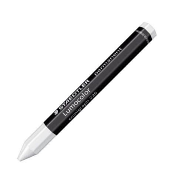 Permanentpenna - STAEDTLER - Lumocolor - Paket om 12 - Skriftfärg: Vit - Linjebredd: 12 mm Svart vit