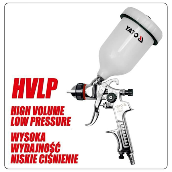 YATO Suihkupistooli 600 ml säiliöllä 1,5 mm