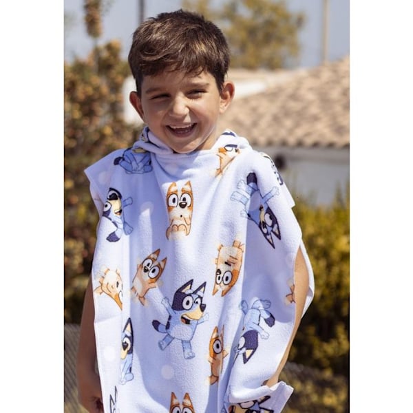 Poncho - Bluey - Barn - 100% Polyester - Blå - Höst/Vinter Blå Unik storlek