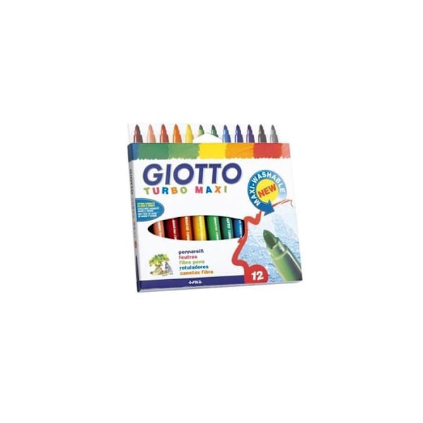 Feutre - GIOTTO - Turbo Maxi - 12 kappaletta - Väri vaaleanpunainen - Kärki 0,5 mm Rosa