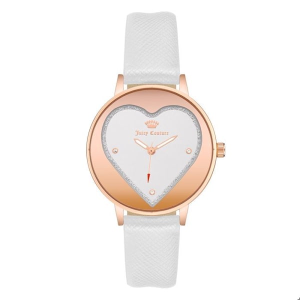 Kvinna klocka - Juicy Couture - JC1234RGWT - Läder - Kvarts - 38 MM vit/silver