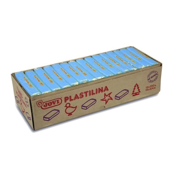 Jovi Box of Modeling Clay, 15 lautasta 350 GR, vaaleansininen väri () - 7212