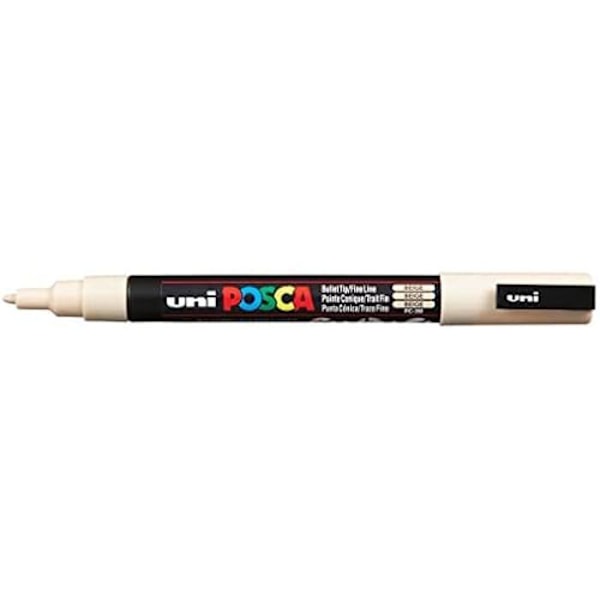 Uni Posca Filtpenna - UNI-BALL - 0,9-1,3 mm - Outplånlig - Opak - Flerfärgad mångfärgad