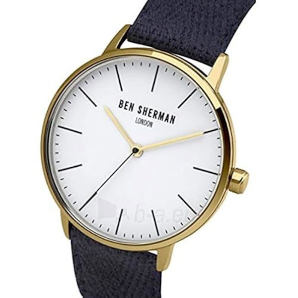 BEN SHERMAN WB070NBR Herrklocka - Läder - Brun - Kvarts - Mineralglas