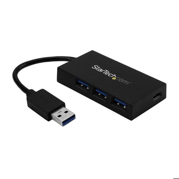 USB 3.0 - STARTECH - 4 porttia - 3x USB-A ja 1x USB-C - Lataus ja synkronointi - Musta
