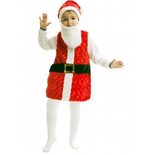 Børns julemandskostume Rød, hvid, sort