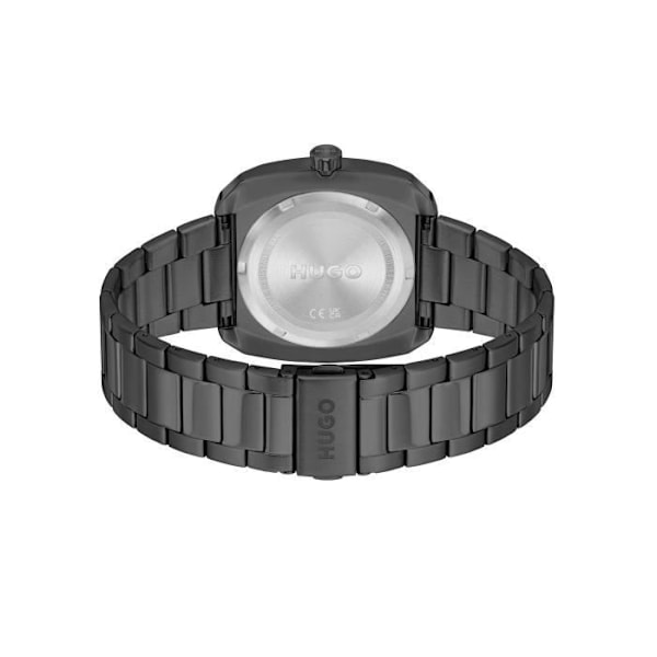 HUGO firkantet ur til mænd - Sort - Quartz - Metalarmbånd Svart