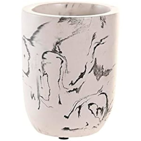 Juomalasi - DKD Kodinsisustus - Vakio - Valkoinen ja Musta - Sementti - 7x7x9,5 cm vit färg