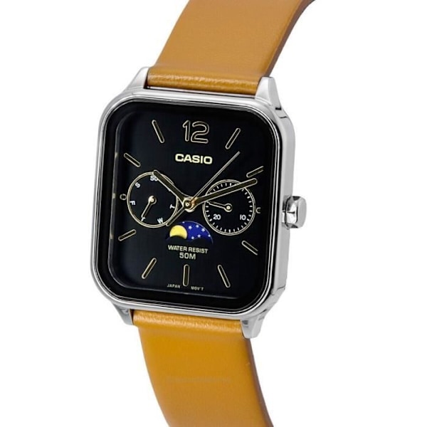 CASIO MTP-M305L-1AVER herrklocka - brunt läderband - 5 ATM vattentät kastanj