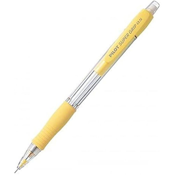 Mekanisk blyant - PILOT - Supergrip - Tip 0,5 - Gul farve - Sæt med 12 stk. citronträd