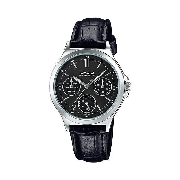 Klocka - Casio - LTP-V300L1A - Läder - Svart - Analog Svart