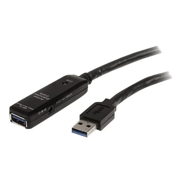 STARTECH aktivt USB 3.0 forlængerkabel - 3 m - Sort