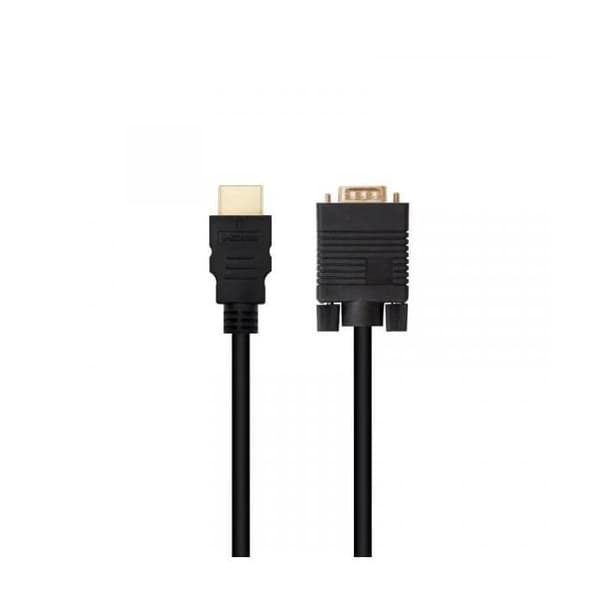 Nanocable HDMI - VGA-muunnin MM, 1,8 m Musta