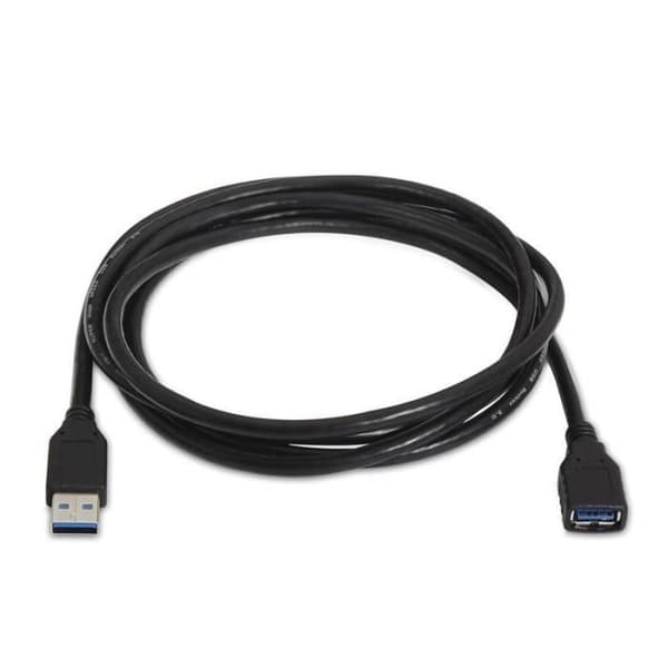 Nanokabel 10.01.0903-BK, 3 m, USB A, USB A, 3.0 (3.1 Gen 1), 5 Mbit-s, sort