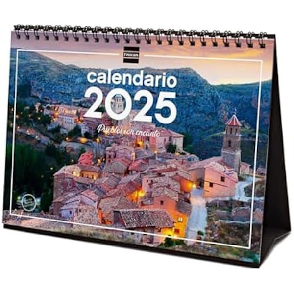Desktop fotokalender - FINOCAM - 2025 - Månedsvisning - Spansk - 12 måneder - Spansk charme