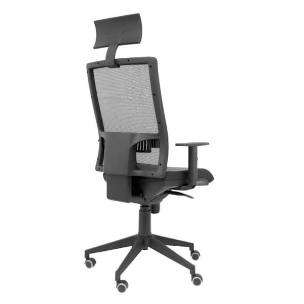 Ergonomisk kontorstol med synkront mekanisme og højdejusterbart højt rygstykke i åndbart mesh med hovedgærde og