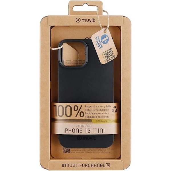 MUVIT FOR CHANGE RECYCLETEK SOFT BLACK IPHONE 13 MINI Sort