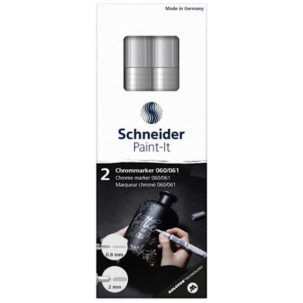 Merkki - Schneider - Chrommarker - Kromi - Kärki - Läpinäkymätön Krom