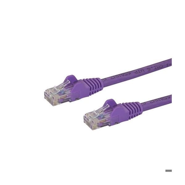 STARTECH Hookless Cat6 UTP-netværkskabel - 50 cm Lilla - Anti-Snag RJ45 Ethernet-ledning - Patch-kabel