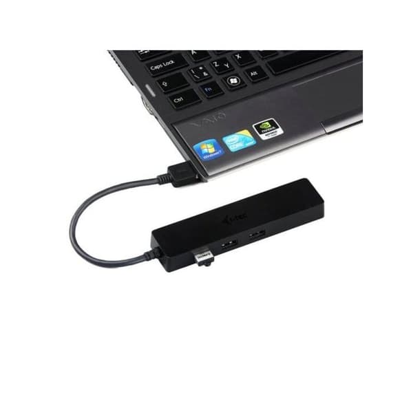 I-tec Advance USB/Ethernet-hub - 3 USB 3.0-porte - Gigabit Ethernet-adapter