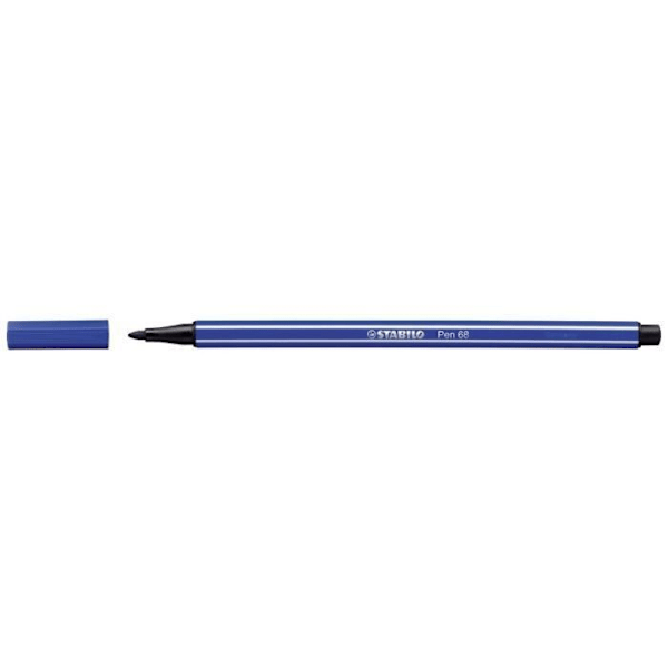 Feutre - Stabilo - Pen 68 - Mörkblå - 10-pack - Spets 1 mm Blå