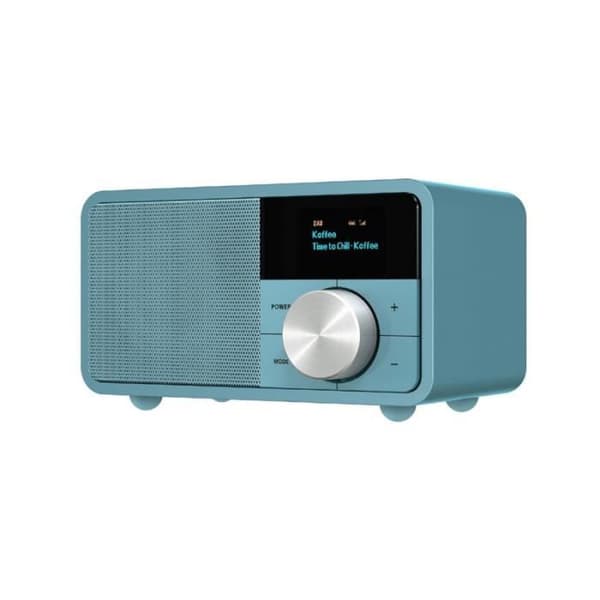 Radio DAB+ - SANGEAN - GENUINE MINI DAB+ (DDR-7) - Bluetooth - AUX indgang - Træhus Blå