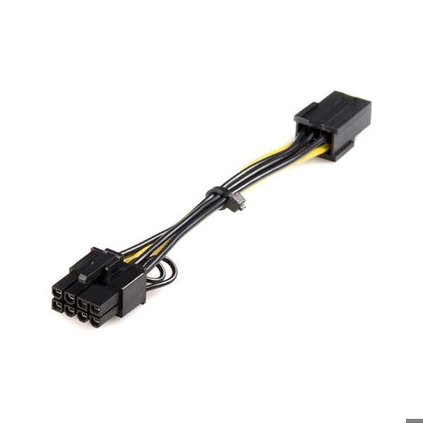 Strømadapterkabel - STARTECH - PCI Express - 6 pins til 8 pins - 15 cm - Gul
