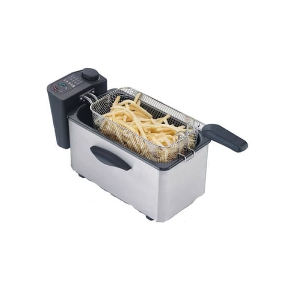 COMELEC FR-3070/3071 Frituregryde 3,3 L 3000W Rustfrit stål - - Sort, Hvid