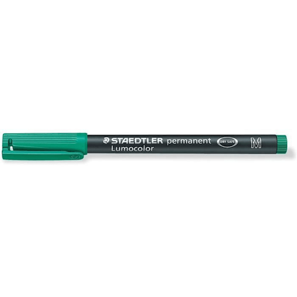 Pysyvä tusse - Staedtler - 10 kpl - Vihreä väri - Kestämätön - Opaque Grøn