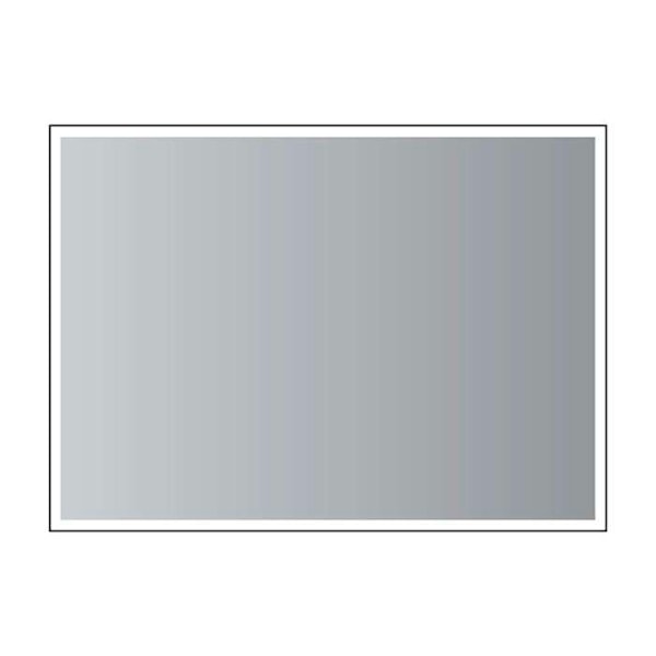 Spejl Badeværelse - SANIZÉO - SUIZA - Anti-Dug - Triled Belysning - 140x80cm Mat Sort Matte svart