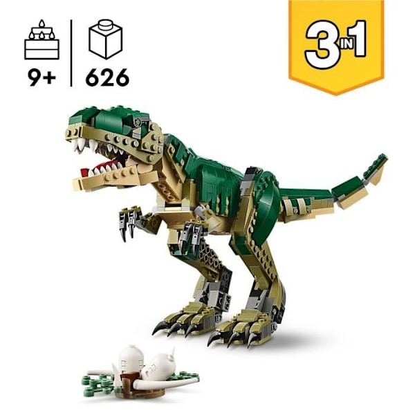 LEGO® Creator 31151 3-i-1 T-rex - Triceratops eller Pterodactyl Toy Dinosaurie Flerfärgad