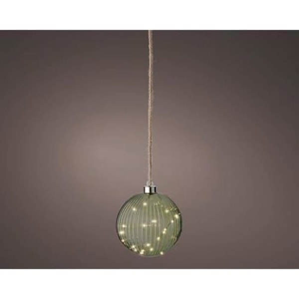 Mikro-LED-pallo - LUMINEO - 10 cm - Vihreä ja Lämmin valkoinen - Sisäkäyttöön - Ajaton klassikko Grön, varmvit
