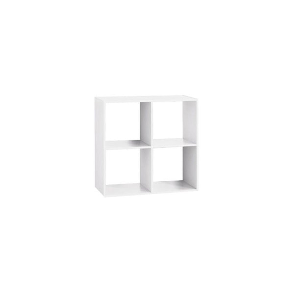 4 rums hylde - L 67,6 x D 32 x H 67,6 cm - Træ - Hvid Vit