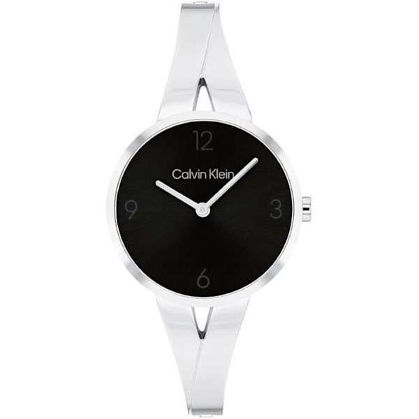 Kello - Calvin Klein - 25100026 - Hopeinen - Ruostumaton teräs - Vesitiiviys 3 ATM Silver, Svart