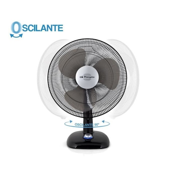 Bordventilator - Orbegozo - TF 0144 - 40 cm - 3 hastigheder - Svingfunktion sort