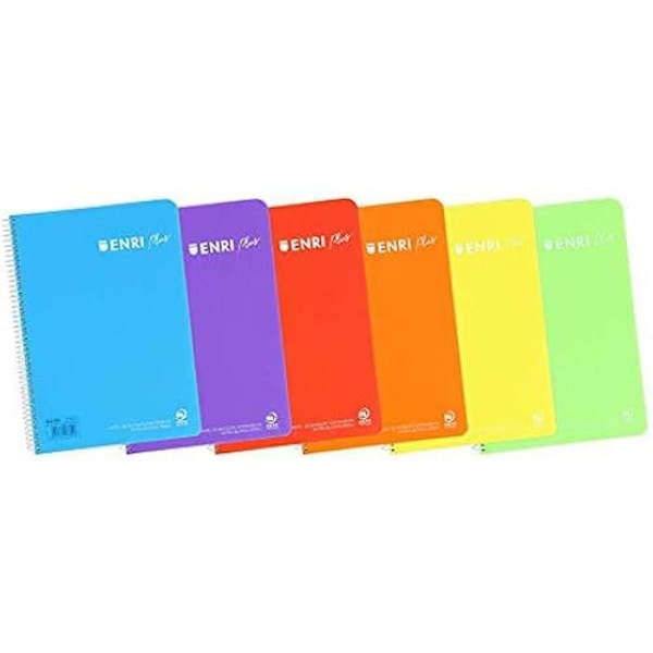 ENRI DIN A4 notesbog 80 ark (5 enheder) - Notesbog - ENRI - DIN A4 - 80 ark - Sæt med 5